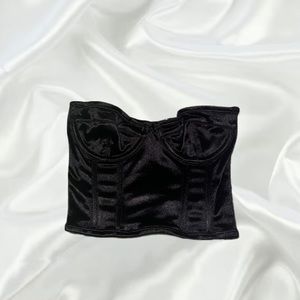 edikted black corset bustier top